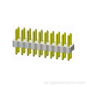 Conector de tipo vertical de doble fila en línea